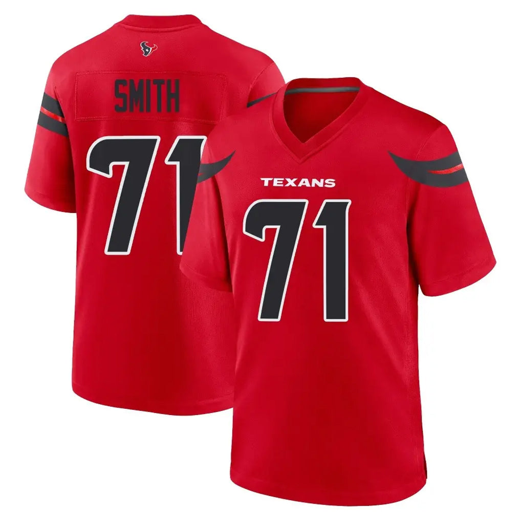 H.Texans #71 Braden Smith Player Red Alternate Home Game Cooneas Stitched Jerseys