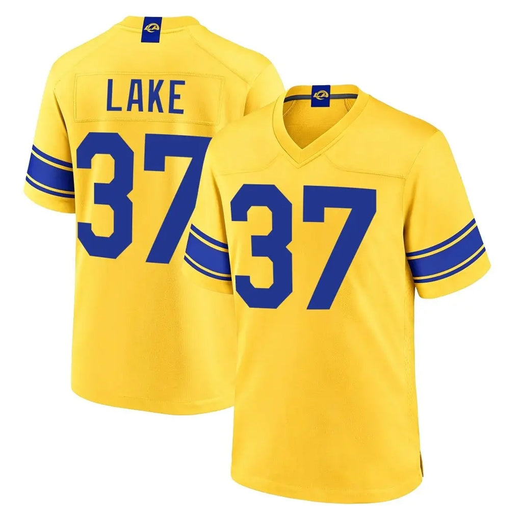 LA.Rams #37 Quentin Lake Player Gold Classic Sol Home Game Cooneas Stitched Jerseys
