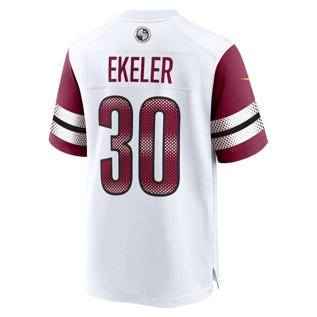 Cooneas W.Commanders #30 Austin Ekeler White Game Jersey