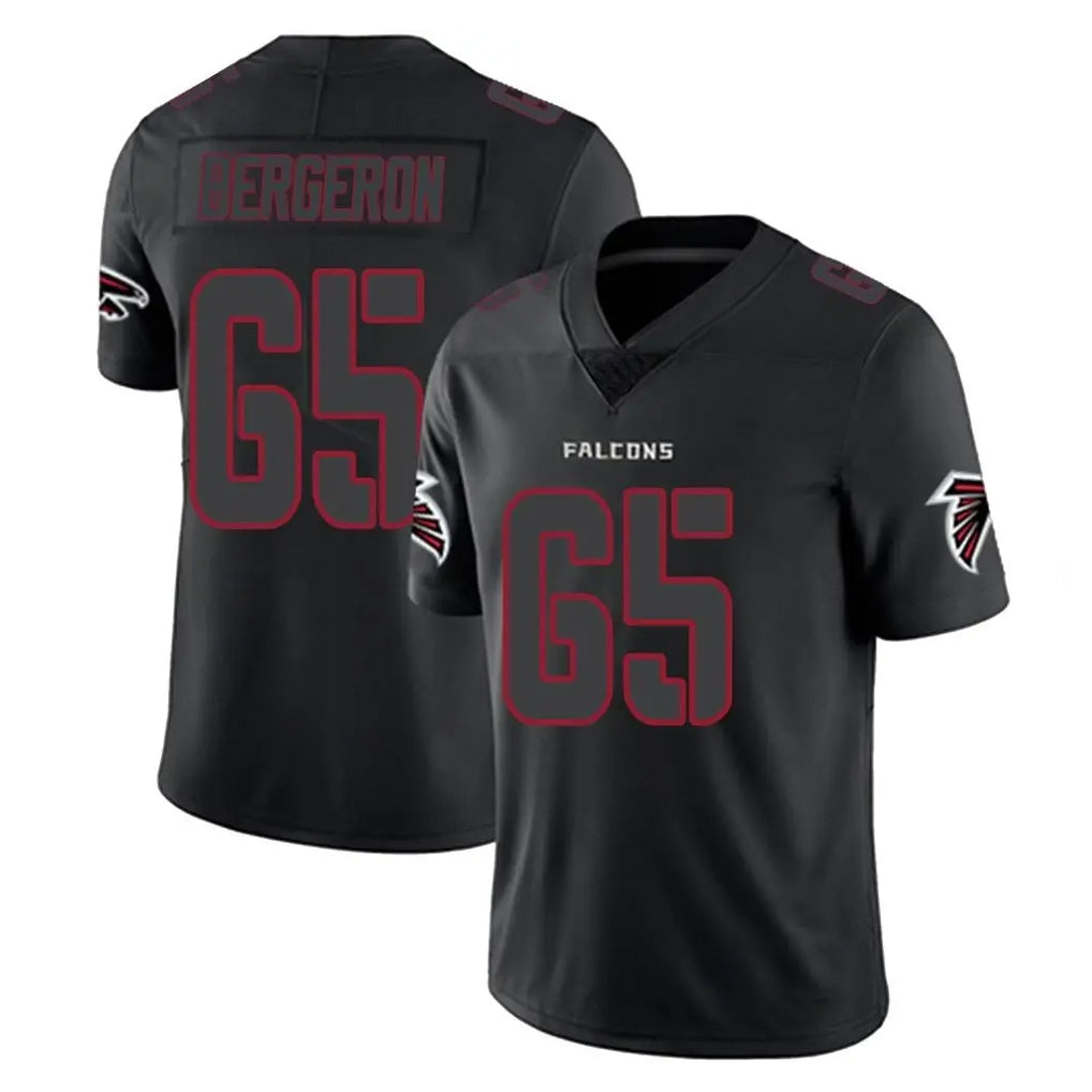 A.Falcons #65 Matthew Bergeron Player Black Impact Limited Game Cooneas Stitched Jerseys