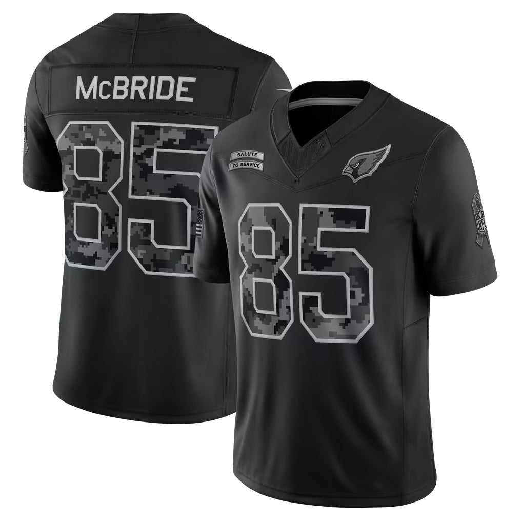 Cooneas A.Cardinals #85 Trey McBride Player Black Limited 2026 Salute to Service Home Game Stitched Jerseys