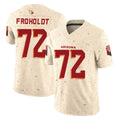 A.Cardinals #72 Hjalte Froholdt Player Cream Rivalries Collection Vapor Limited Home Game Cooneas Stitched Jerseys