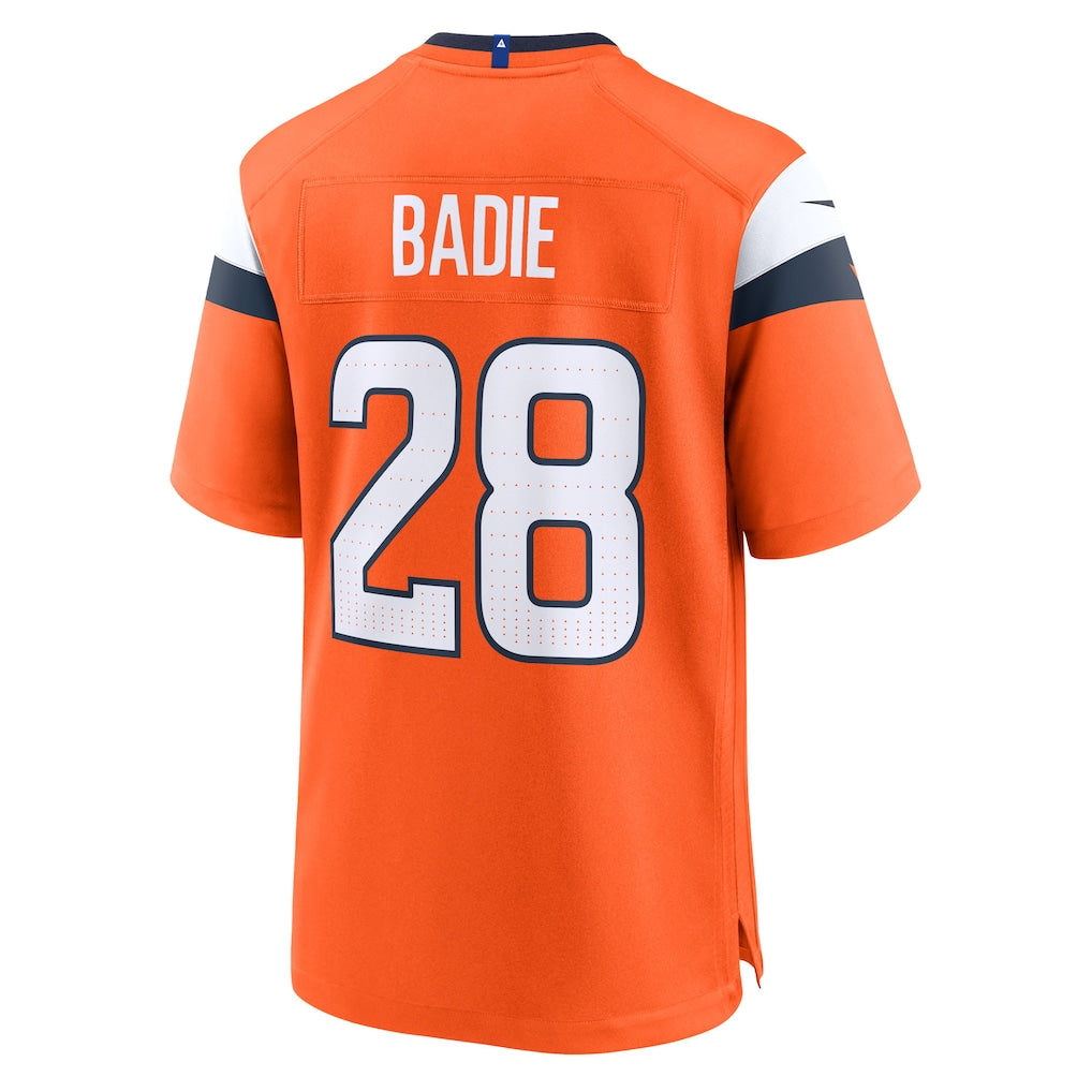 Cooneas D.Broncos #28 Tyler Badie Orange Team Game Jersey