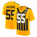 P.Steelers #55 Cole Holcomb Player Gold Limited 1933 Throwback Home Game Cooneas Stitched Jerseys