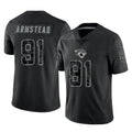 J.Jaguars #91 Arik Armstead Player Black Reflective Limited Game Cooneas Stitched Jerseys