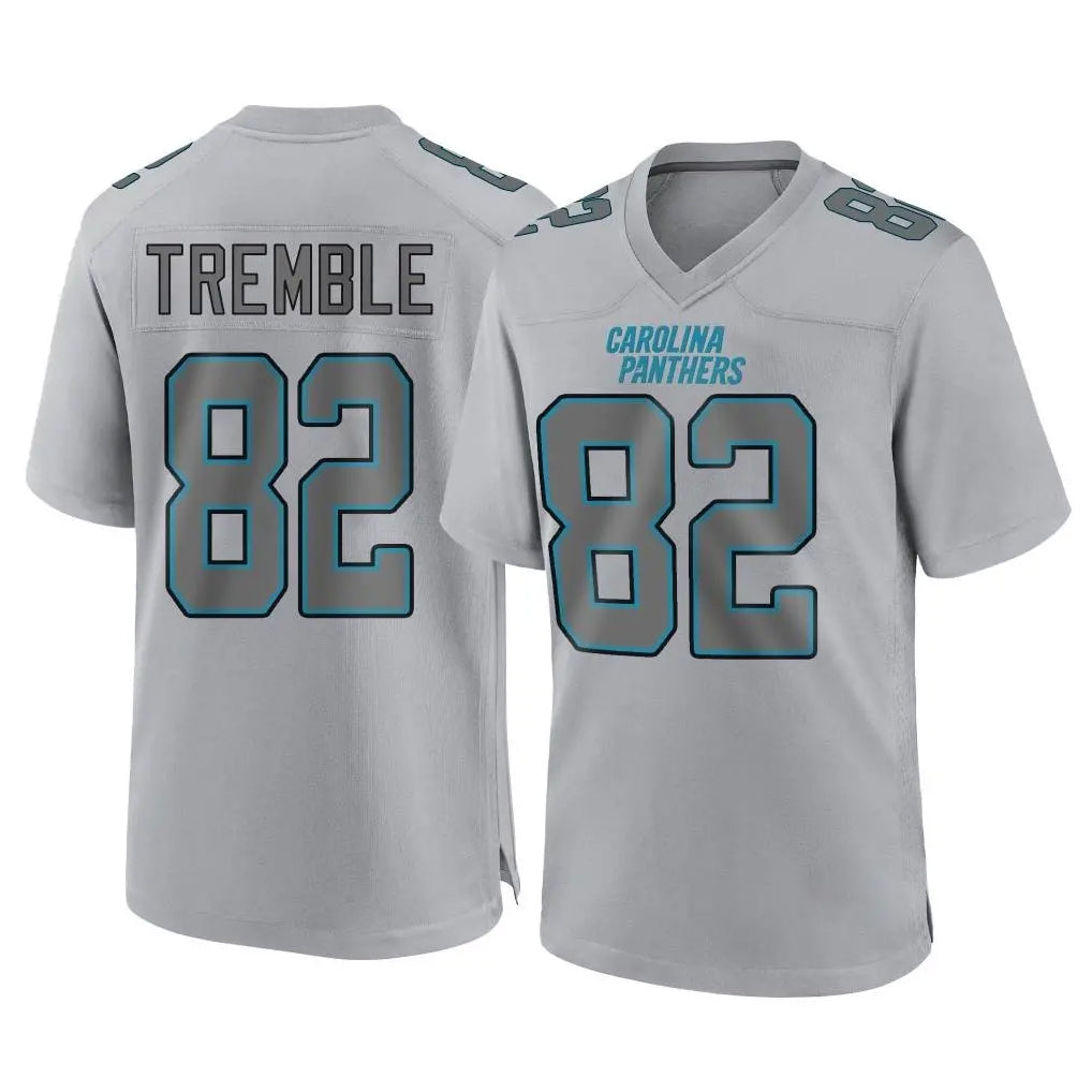 C.Panthers #82 Tommy Tremble Player Gray Atmosphere Fashion Game Cooneas Stitched Jerseys