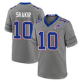 B.Bills #10 Khalil Shakir Player Gray Nickel City Home Game Cooneas Stitched Jerseys