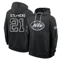 NY.Jets #21 Brandon Stephens Player 2026 Black Logo Pullover Hoodies Limited Game Cooneas Stitched Jerseys