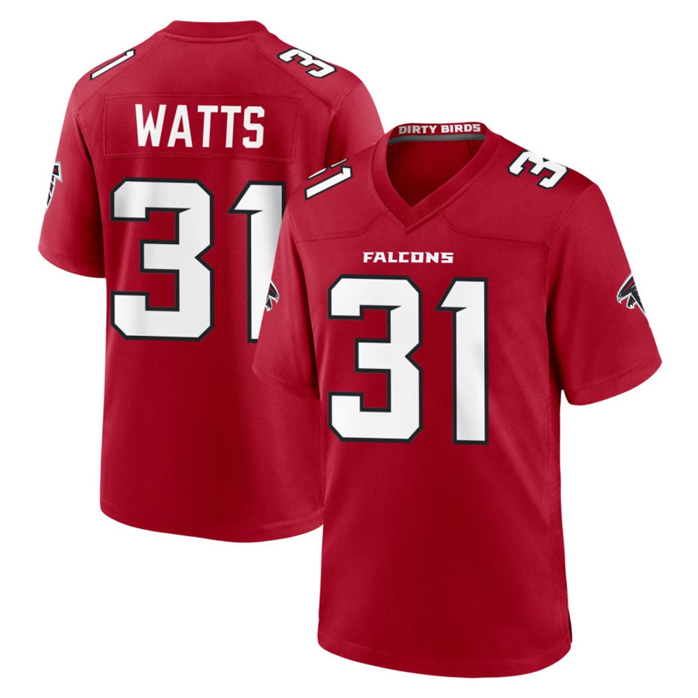 A.Falcons #31 Xavier Watts Player Red Team Color Home Game Cooneas Stitched Jerseys