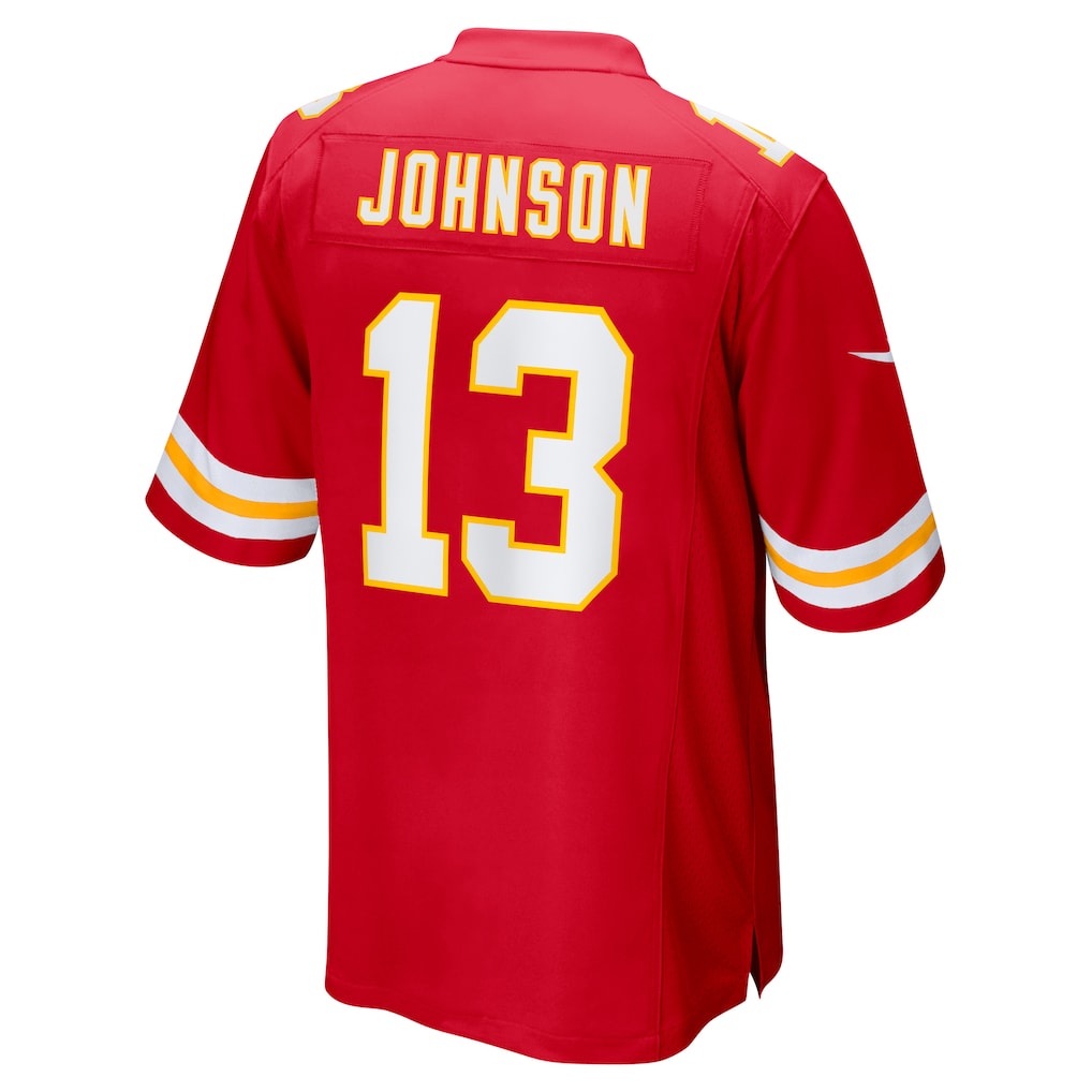 Cooneas KC.Chiefs #13 Nazeeh Johnson Red Game Player Jersey