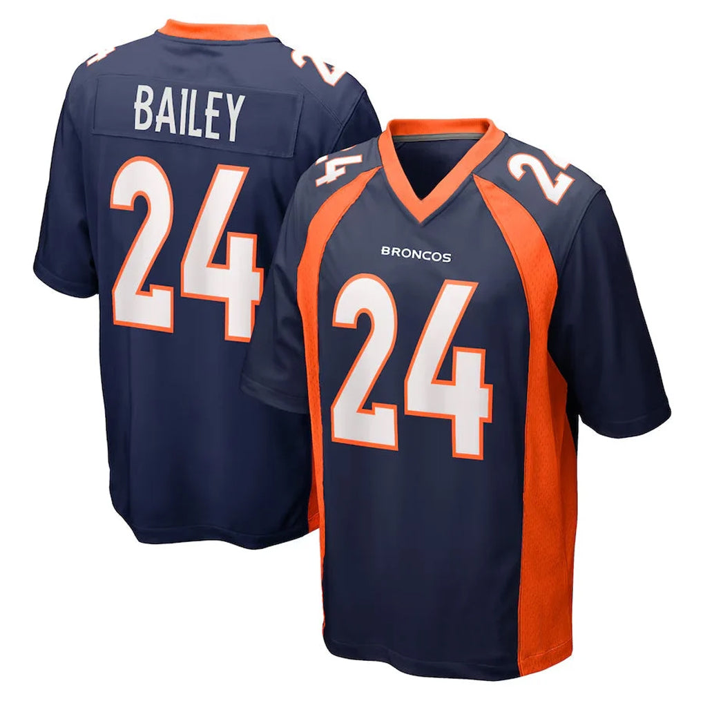 D.Broncos #24 Champ Bailey Player Navy Game Cooneas Stitched Jerseys