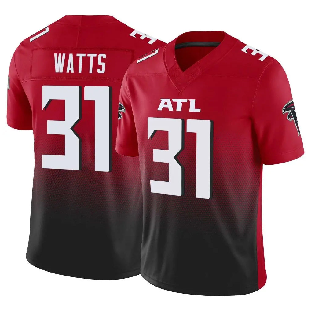 A.Falcons #31 Xavier Watts Player Red Vapor F.U.S.E. Limited Home Game Cooneas Stitched Jerseys