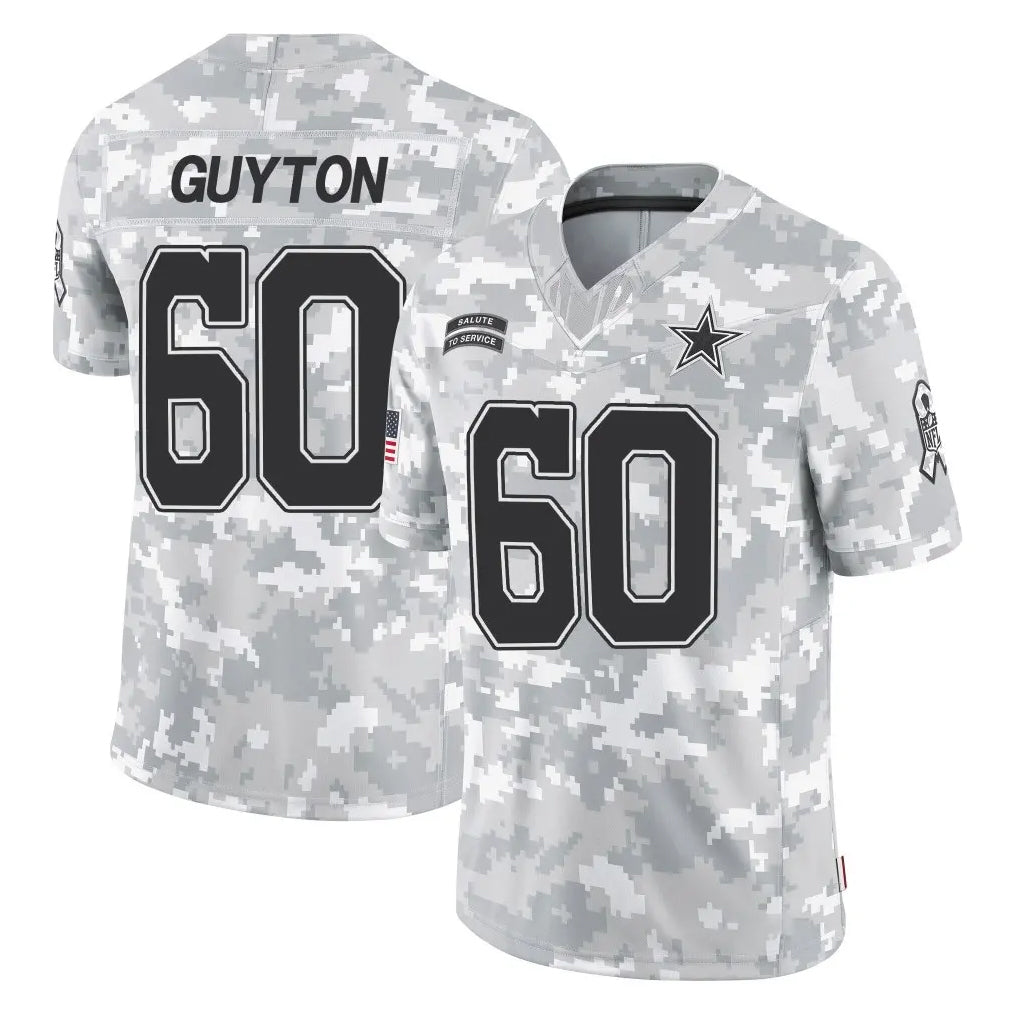 D.Cowboys #60 Tyler Guyton Player Arctic Camo Salute to Service Limited Home Game Cooneas Stitched Jerseys