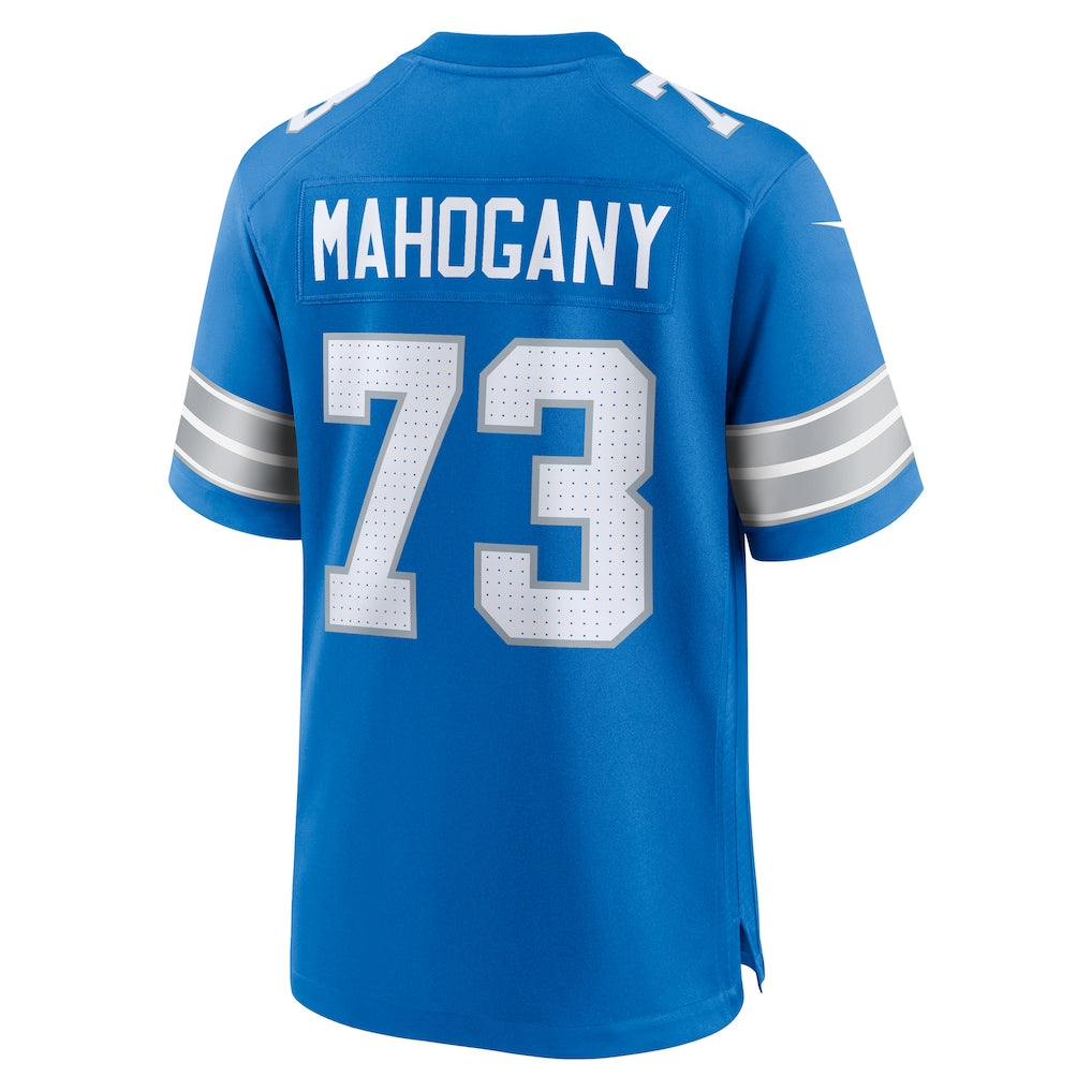 Cooneas D.Lions #73 Christian Mahogany Blue Team Game Jersey