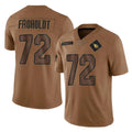 A.Cardinals #72 Hjalte Froholdt Player Brown Limited Salute To Service Home Game Cooneas Stitched Jerseys