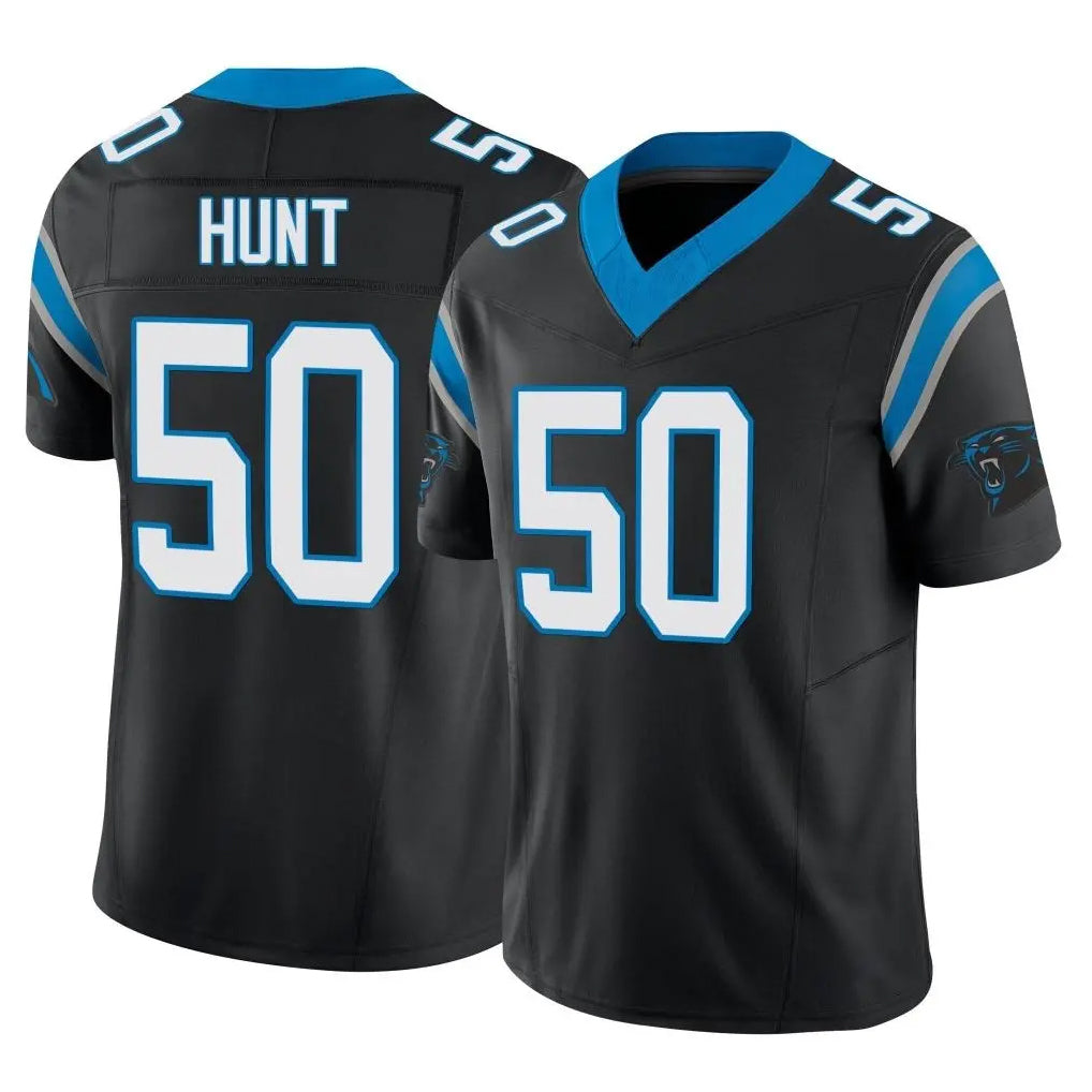 C.Panthers #50 Robert Hunt Player Black Vapor F.U.S.E. Limited Home Game Cooneas Stitched Jerseys