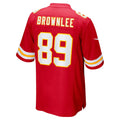 Cooneas KC.Chiefs #89 Jason Brownlee Red Team Game Jersey