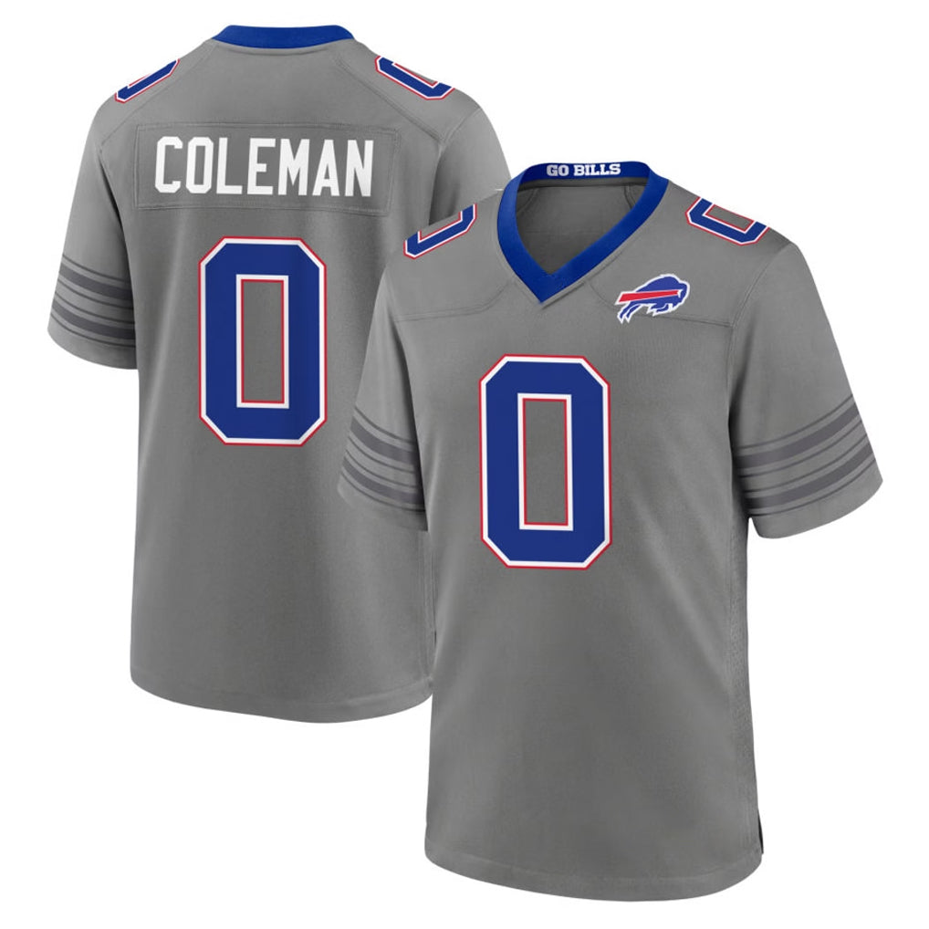 B.Bills #0 Keon Coleman Player Gray Nickel City Home Game Cooneas Stitched Jerseys