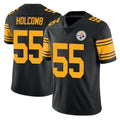 P.Steelers #55 Cole Holcomb Player Black Limited Color Rush Home Game Cooneas Stitched Jerseys