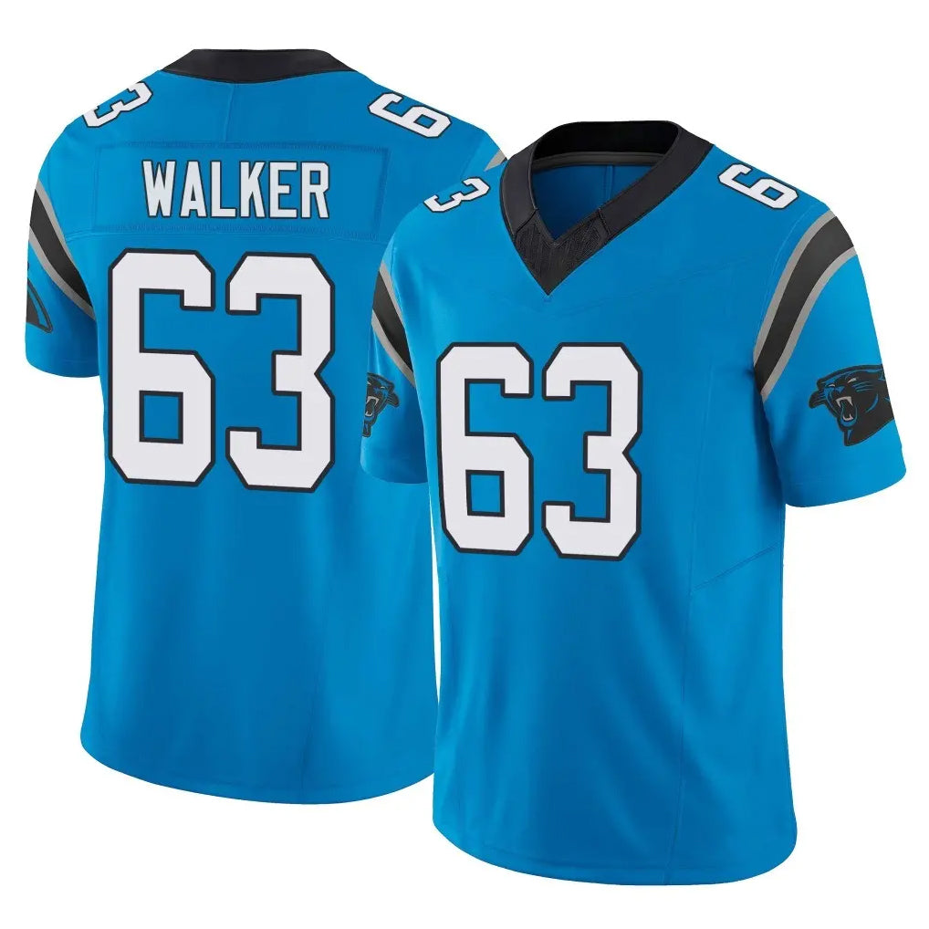 C.Panthers #63 Rasheed Walker Player Blue Vapor F.U.S.E. Limited Home Game Cooneas Stitched Jerseys