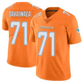 M.Dolphins #71 Jonah Savaiinaea Player Orange Limited Home Game Cooneas Stitched Jerseys