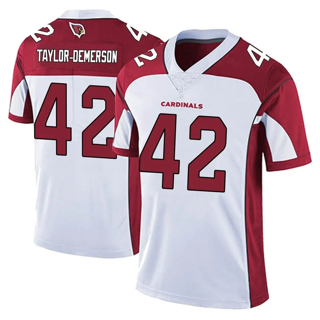 A.Cardinals #42 Dadrion Taylor-Demerson Player White Vapor Limited Home Game Cooneas Stitched Jerseys