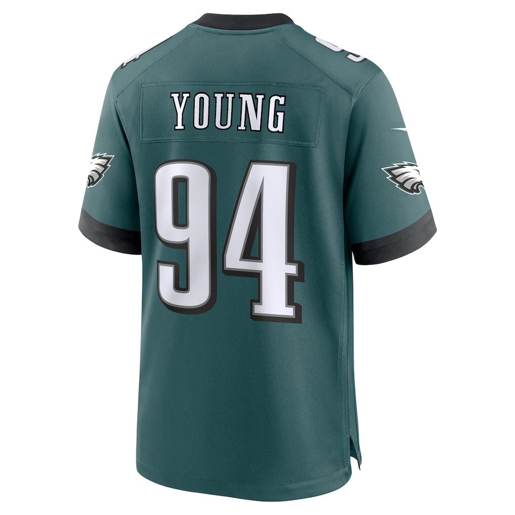 Cooneas P.Eagles #94 Byron Young Midnight Green Team Game Jersey