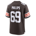 Cooneas C.Browns #69 Tyre Phillips Brown Team Game Jersey