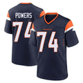 D.Broncos #74 Ben Powers Player Navy Home Game Cooneas Stitched Jerseys