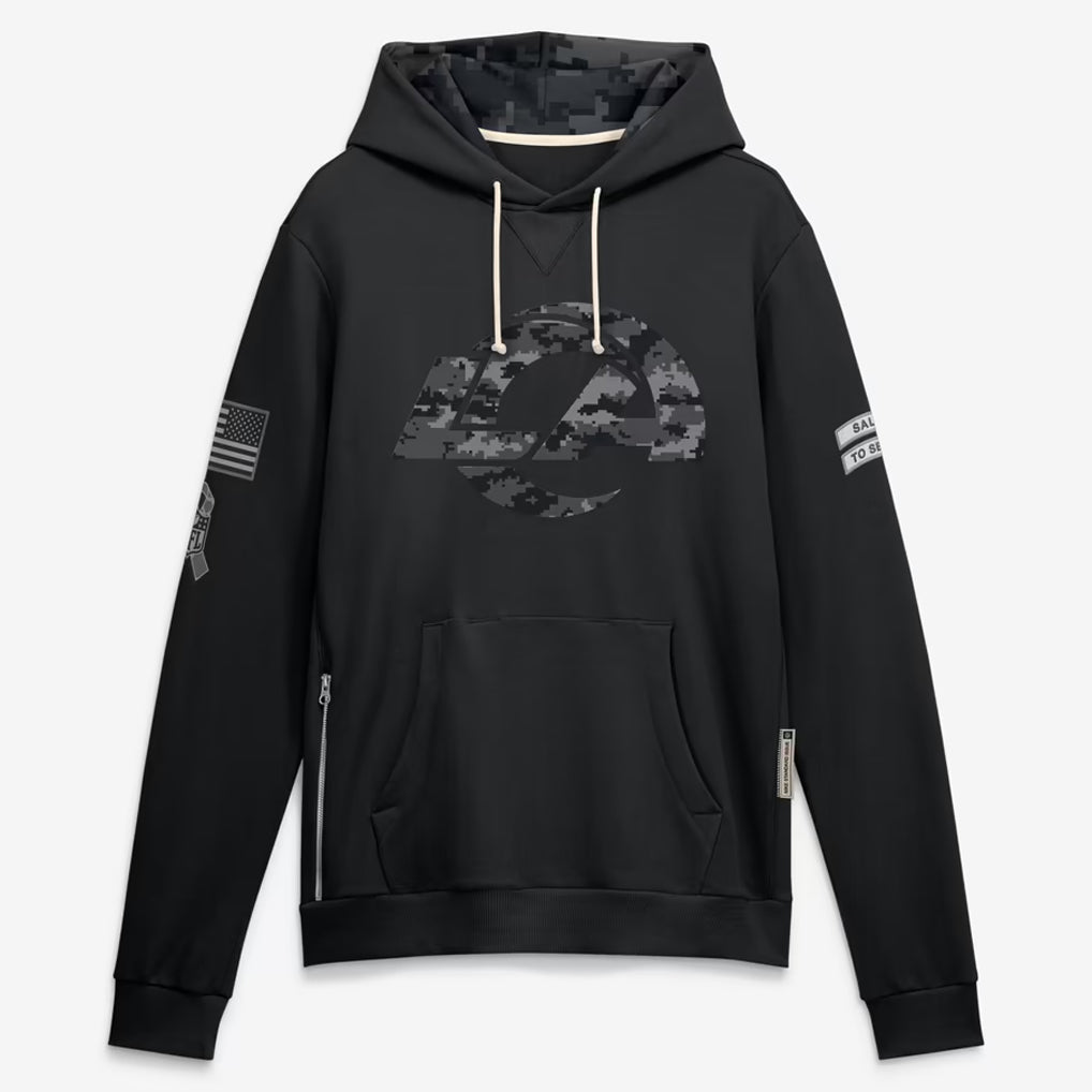 LA.Rams 2026 Black Logo Pullover Hoodies Limited Game Cooneas Stitched Jerseys
