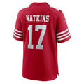 Cooneas SF.49ers #17 Jordan Watkins Scarlet Team Game Jersey