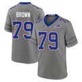 B.Bills #79 Spencer Brown Player Gray Nickel City Home Game Cooneas Stitched Jerseys