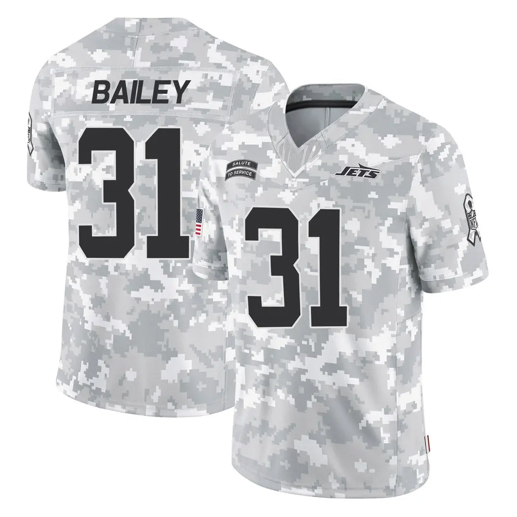 NY.Jets #31 David Bailey Player Arctic Camo Salute to Service Limited Game Cooneas Stitched Jerseys