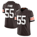C.Browns #55 Spencer Fano Player Brown Color Vapor Untouchable Limited Home Game Cooneas Stitched Jerseys