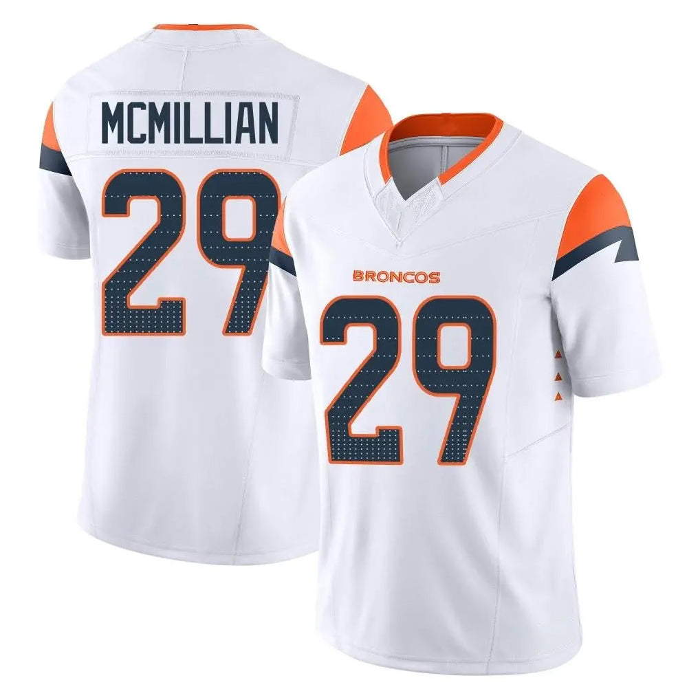 D.Broncos #29 Ja'Quan McMillian Player White Limited Vapor F.U.S.E. Home Game Cooneas Stitched Jerseys