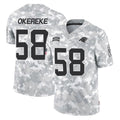 C.Panthers #58 Bobby Okereke Player Arctic Camo Salute to Service Limited Game Cooneas Stitched Jerseys