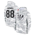 C.Bengals #88 Mike Gesicki Player Arctic Camo Salute to Service Pullover Hoodie Limited Cooneas Stitched Jerseys