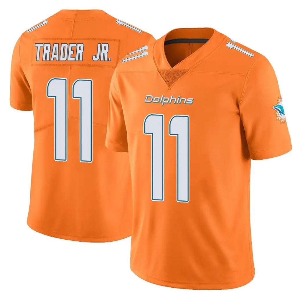 M.Dolphins #11 Dante Trader Jr. Player Orange Limited Home Game Cooneas Stitched Jerseys