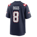 Cooneas NE.Patriots #8 Patriots Stefon Diggs Navy Game Jersey
