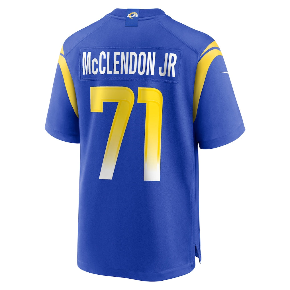 Cooneas LA.Rams #71 Warren McClendon Jr. Royal Team Game Jersey