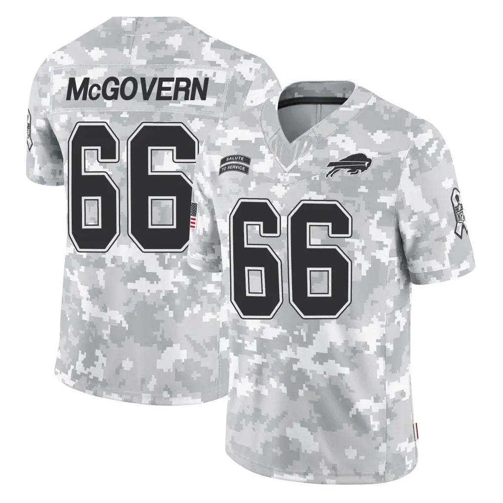 B.Bills #66 Connor McGovern Player Arctic Camo Salute to Service Limited Game Cooneas Stitched Jerseys