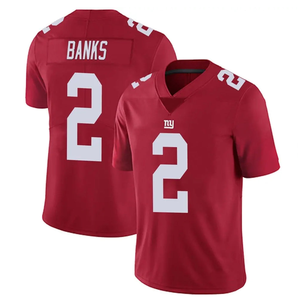 NY.Giants #2 Deonte Banks Player Red Limited Vapor Untouchable Home Game Cooneas Stitched Jerseys