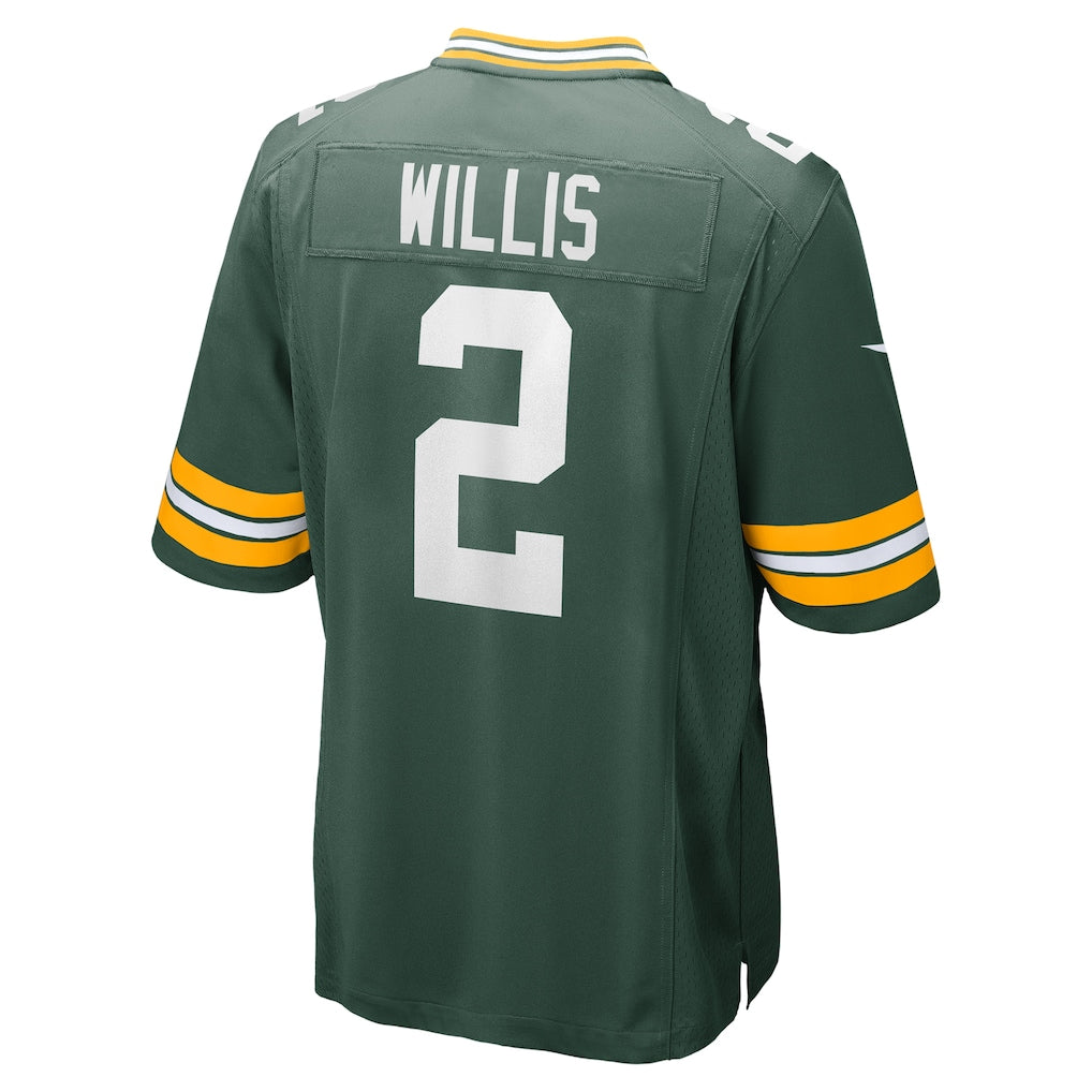 Cooneas GB.Packers #2 Malik Willis Green Game Jersey