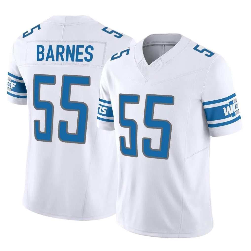 D.Lions #55 Derrick Barnes Player White Vapor F.U.S.E. Limited Home Game Cooneas Stitched Jerseys