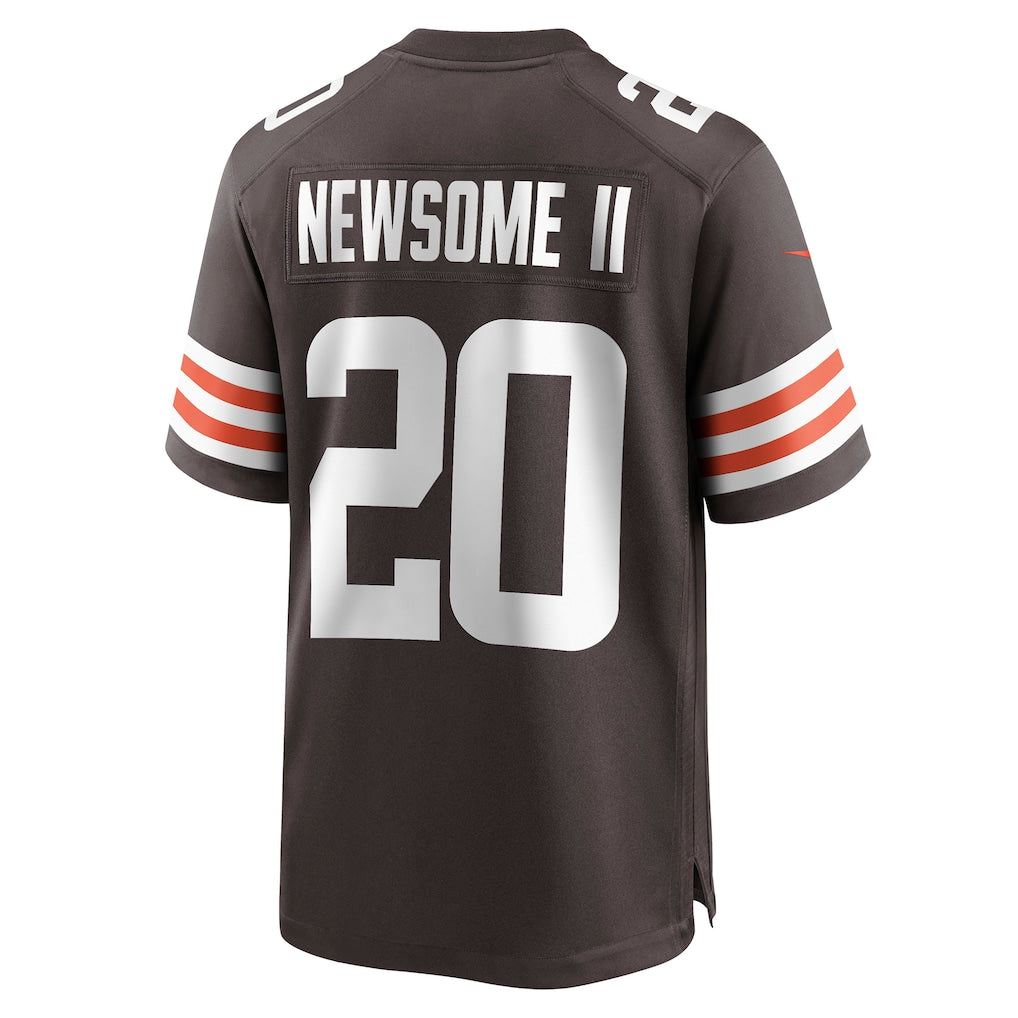 Cooneas C.Browns #20 Greg Newsome II Brown Game Jersey