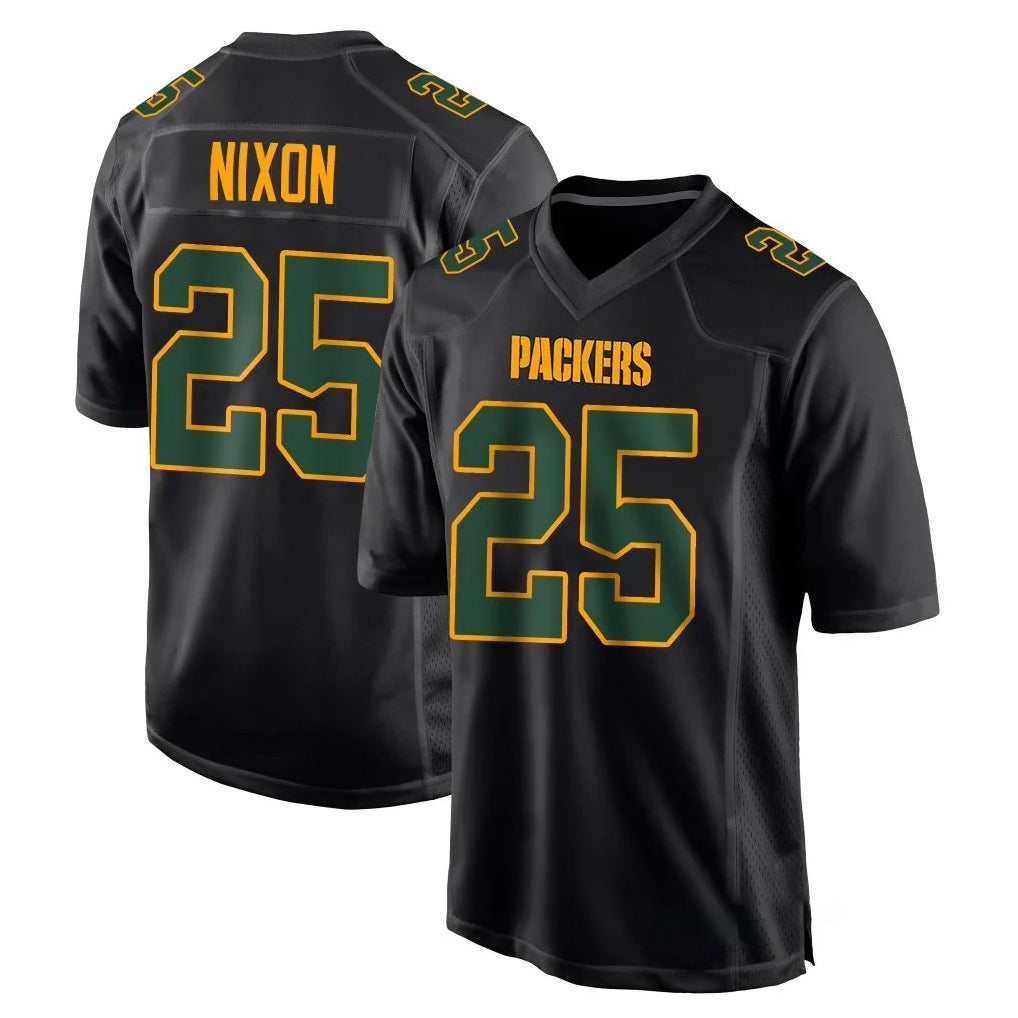 GB.Packers #25 Keisean Nixon Player Black Fashion Home Game Cooneas Stitched Jerseys