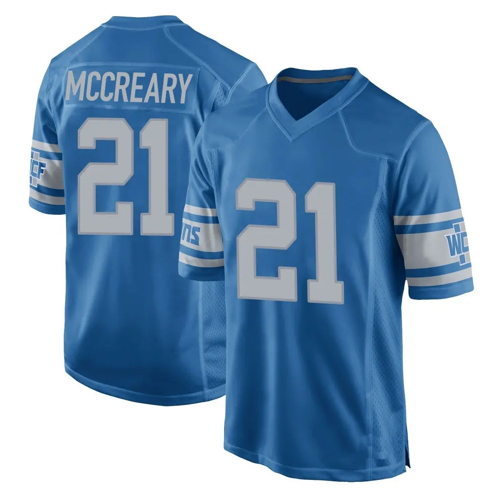 D.Lions #21 Roger McCreary Player Blue Vapor Untouchable Throwback Game Cooneas Stitched Jerseys