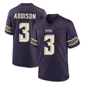 MN.Vikings #3 Jordan Addison Player Purple 2026 Rivalries Collection Home Game Cooneas Stitched Jerseys