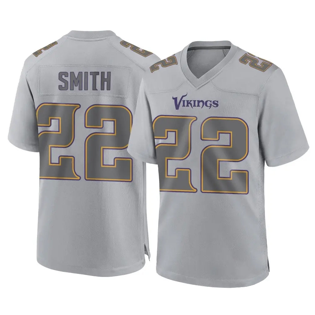 MN.Vikings #22 Harrison Smith Player Gray Atmosphere Fashion Home Game Cooneas Stitched Jerseys