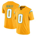 LA.Chargers #0 Daiyan Henley Player Gold Limited Vapor F.U.S.E. Home Game Stitched Jerseys